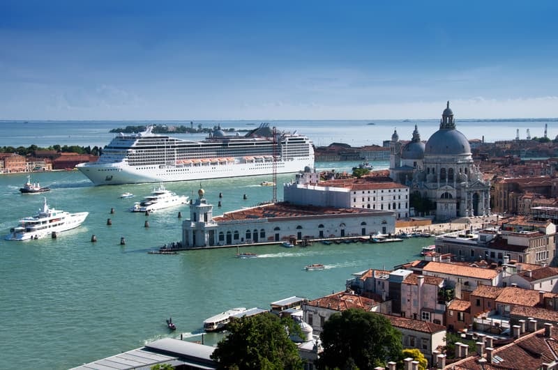 Busy Venice port