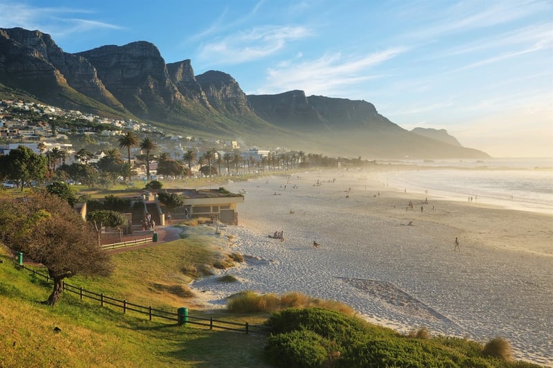 Africa travel itinerary: Camps Bay Beach in Cape Town