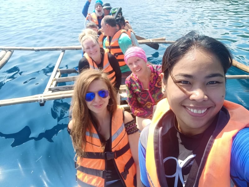 Traditional Canoe Ride to see the Whale Sharks