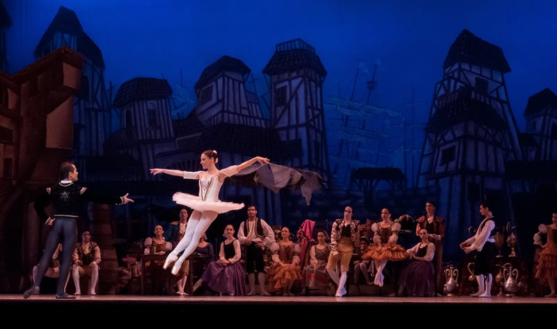 Live performance of a ballet in theater