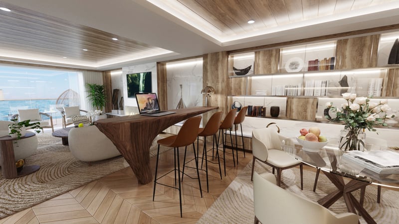 Residential Lounge - work bench