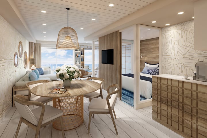 Stylish European designed condo on cruise ship