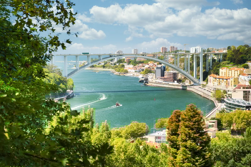 Visiting Europe: Porto (Oporto) and Douro river from the Jardins do Palacio de Cristal