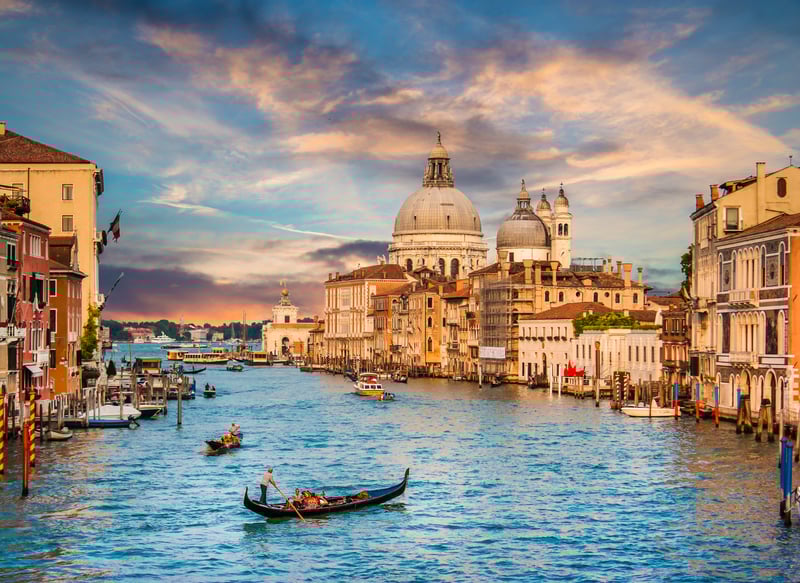 Visiting Europe: The busy Grand Canal, Venice, Italy