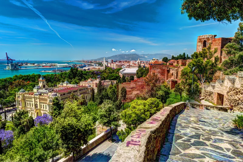 Aerial view of Malaga