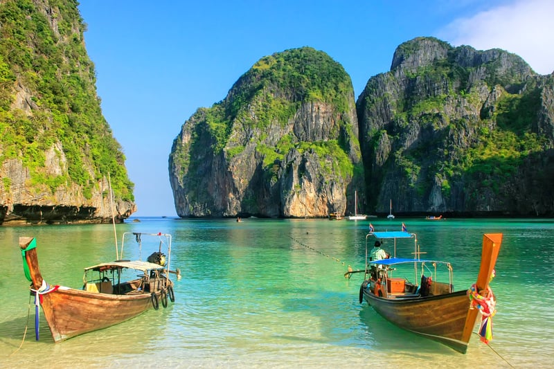 Crystal clear waters in Ko Phi Phi Thailand