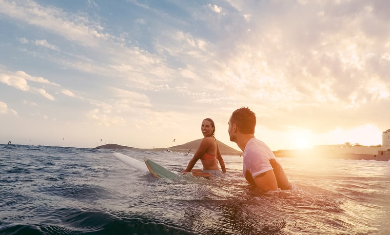 Surfing in Hawaii