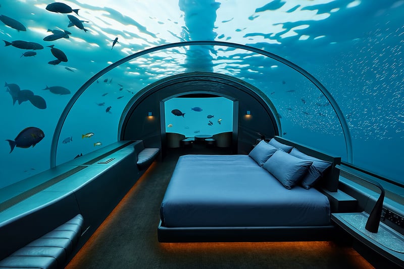 Underwater bedroom of The Muraka, Maldives 